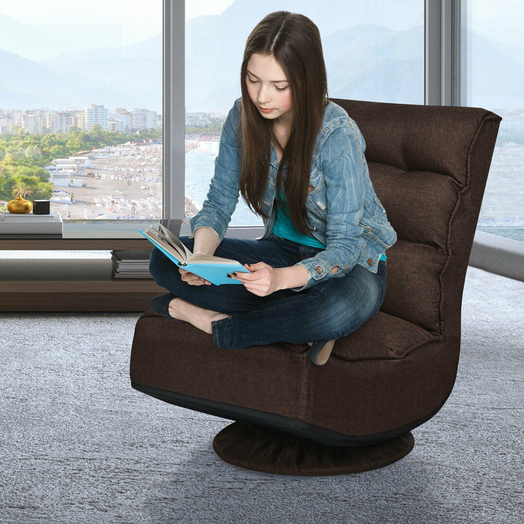 5-Position Folding Floor Gaming Chair