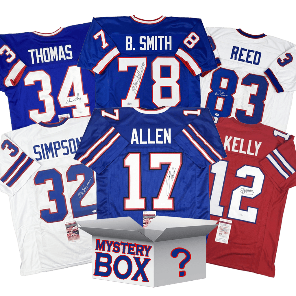 Autographed/Signed Buffalo Football Jersey Mystery Box with PSA JSA or Beckett COA