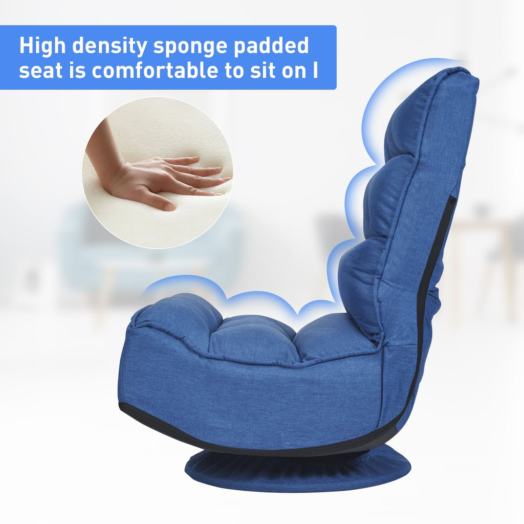 5-Position Folding Floor Gaming Chair