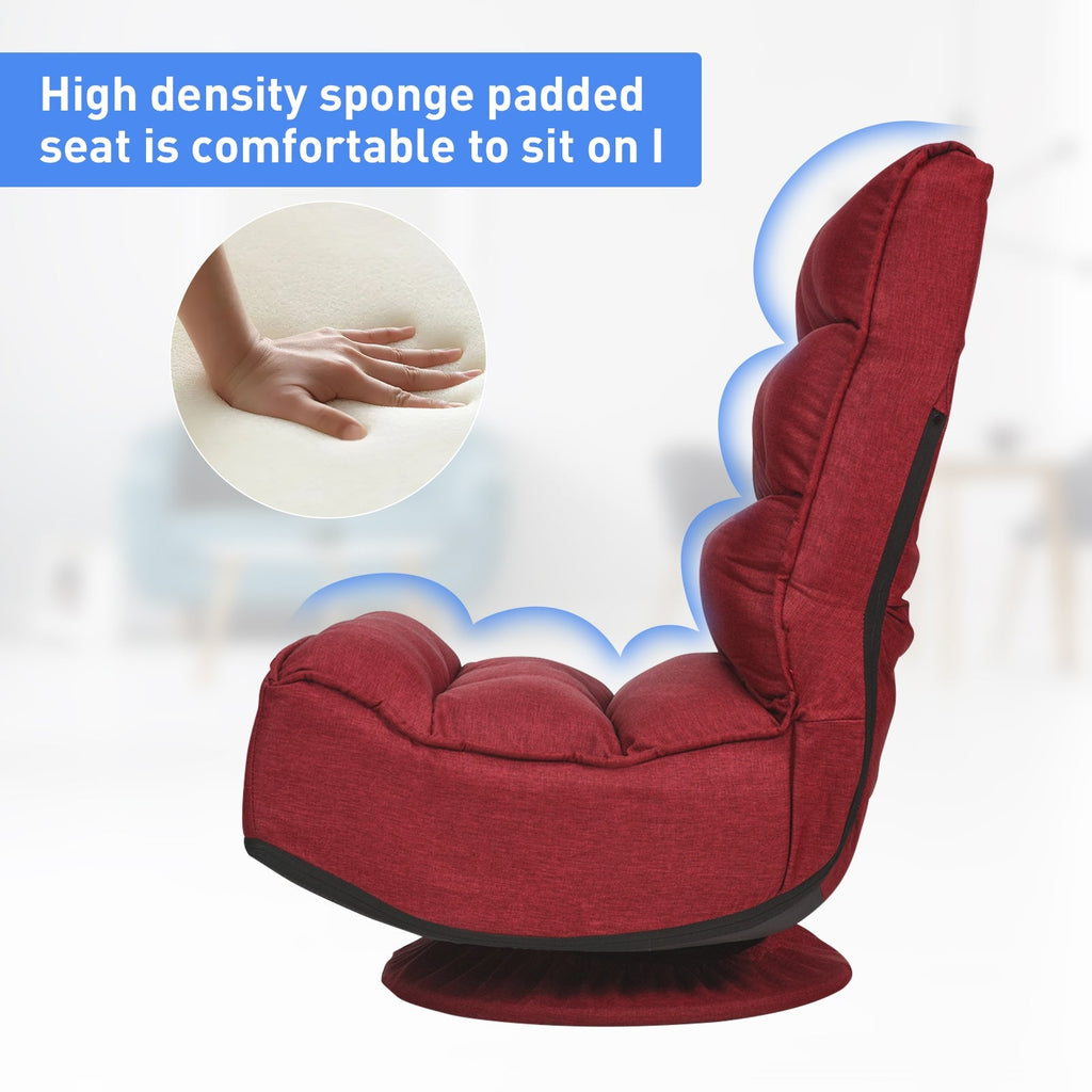 5-Position Folding Floor Gaming Chair