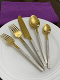 Vibhsa Designer Gold Stainless Steel Flatware Set of 20 PC