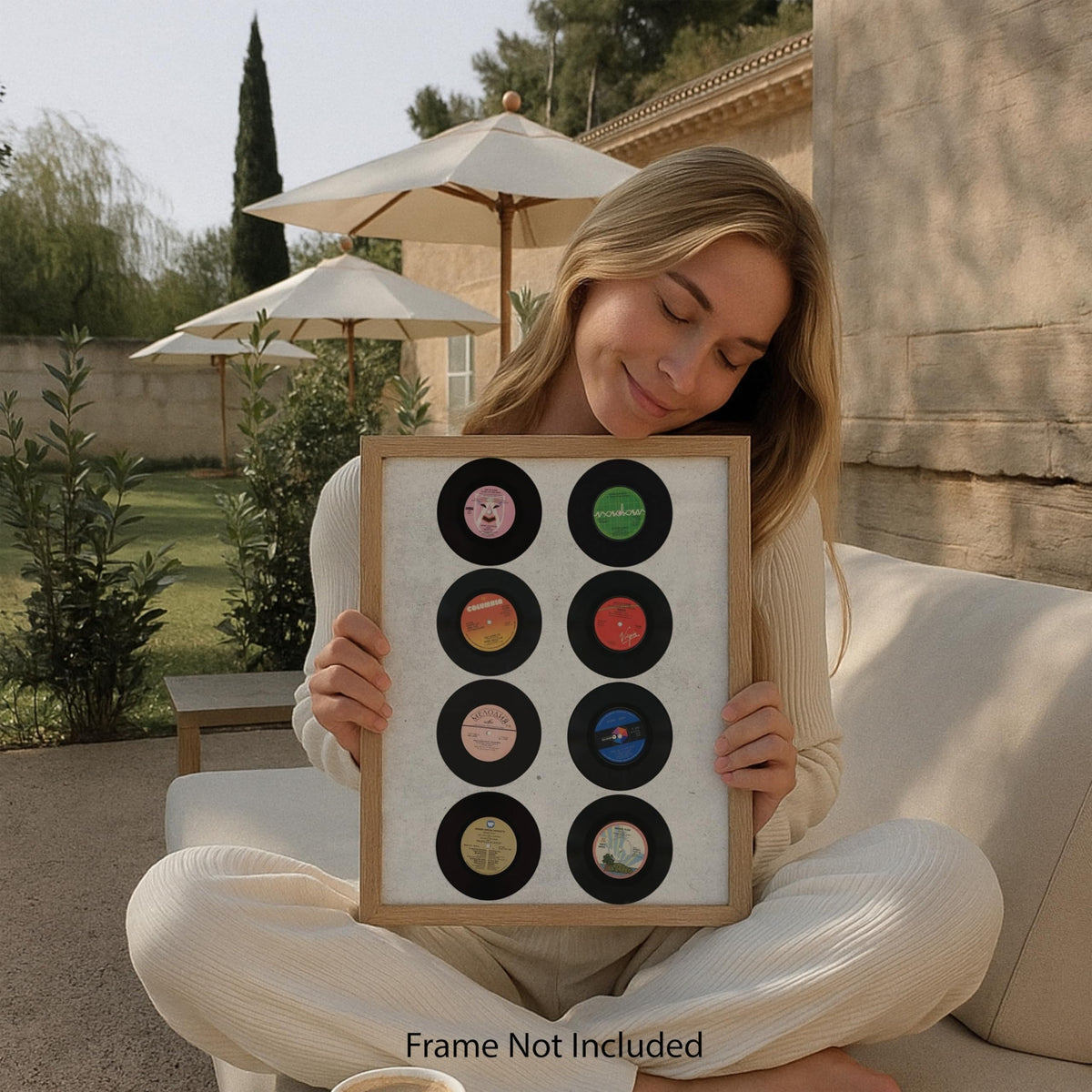 ZUKIY Retro Vinyl Record Wall Set 8x10 Vintage Music Posters 8 Prints