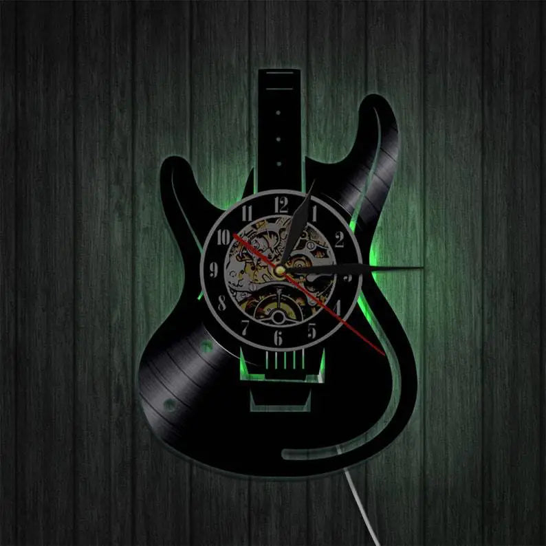 Vinyl Clock - Music Instrument Series Wall Decor