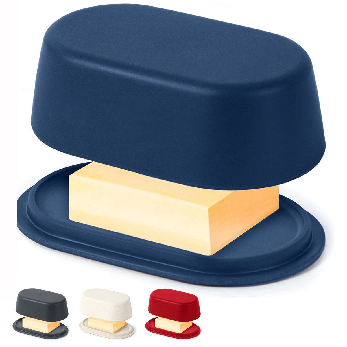 Butter Dish with Lid for Countertop – Bamboo Fiber Butter Crock