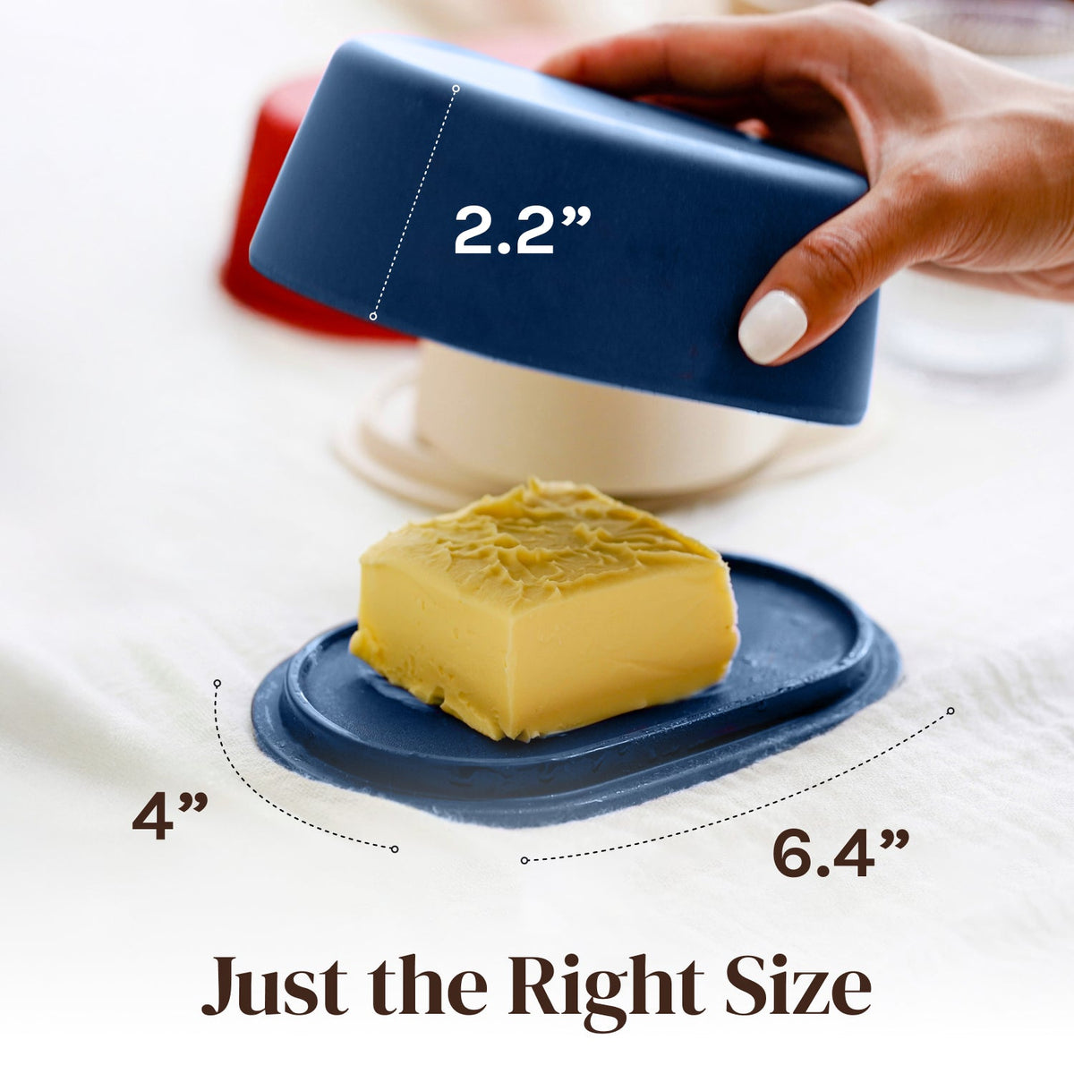 Butter Dish with Lid for Countertop – Bamboo Fiber Butter Crock