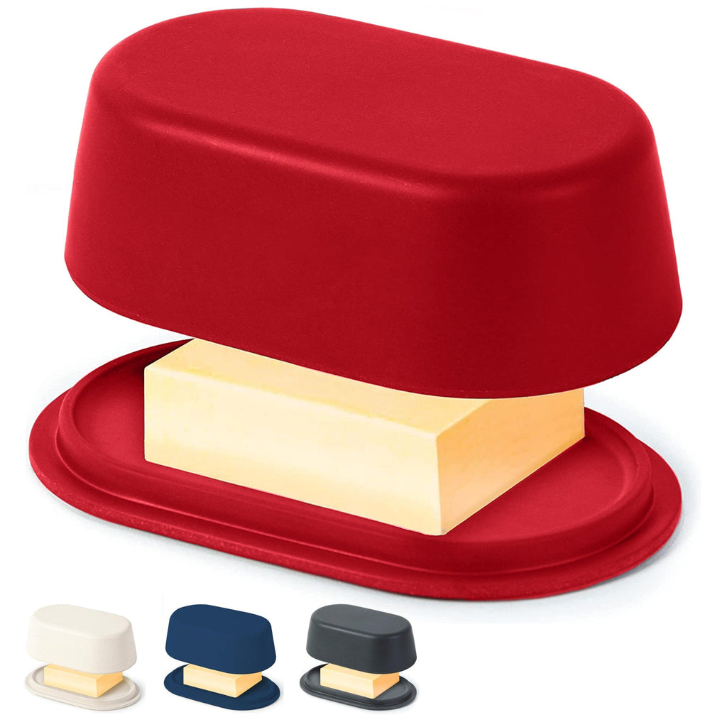 Butter Dish with Lid for Countertop – Bamboo Fiber Butter Crock