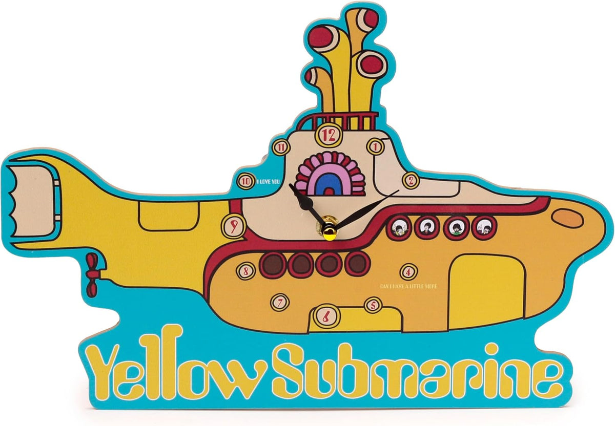 The Beatles Yellow Submarine Shaped Wall Clock
