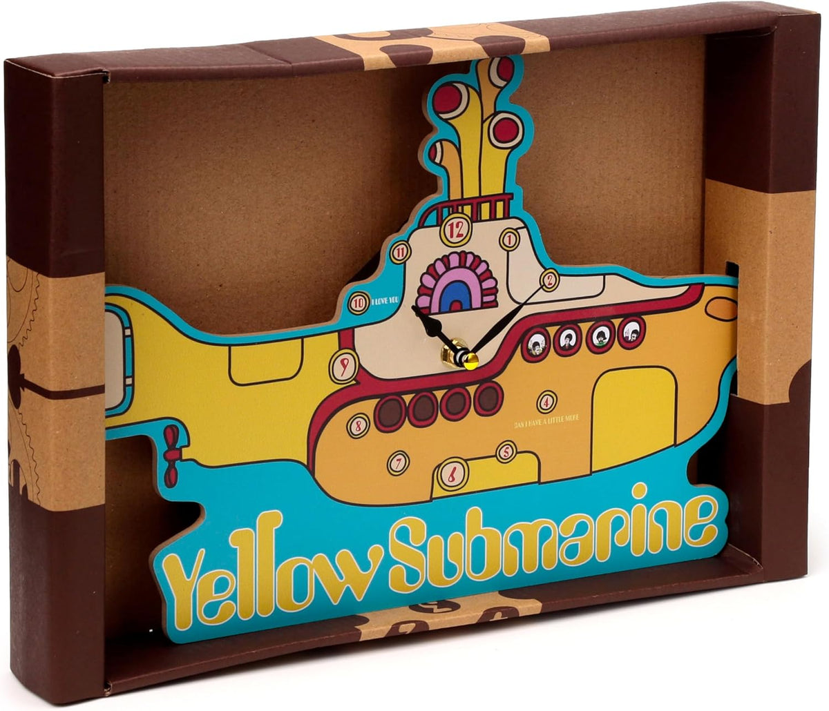 The Beatles Yellow Submarine Shaped Wall Clock