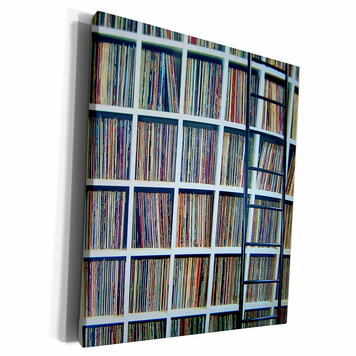 3dRose Florene Music - Record Collection - Museum Grade Canvas Wrap (cw_14558)