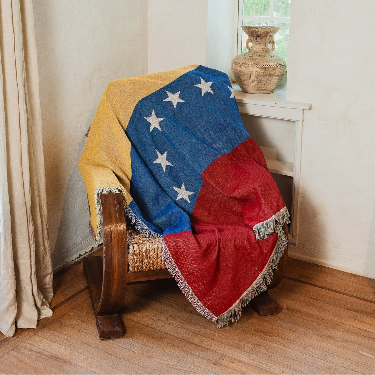 Venezuela 7 Stars Flag Woven Throw Blanket
