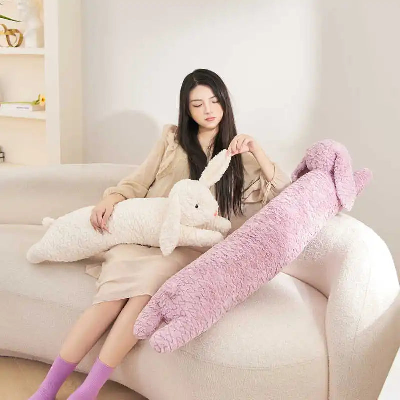 Long Rabbit Plush Body Pillow – Large Cute Sleeping Cushion