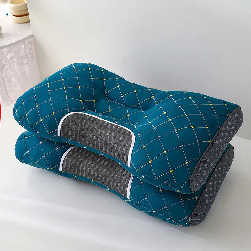 3D Knitted Cotton Massage Pillow – Soft, Breathable Neck Support Cushion