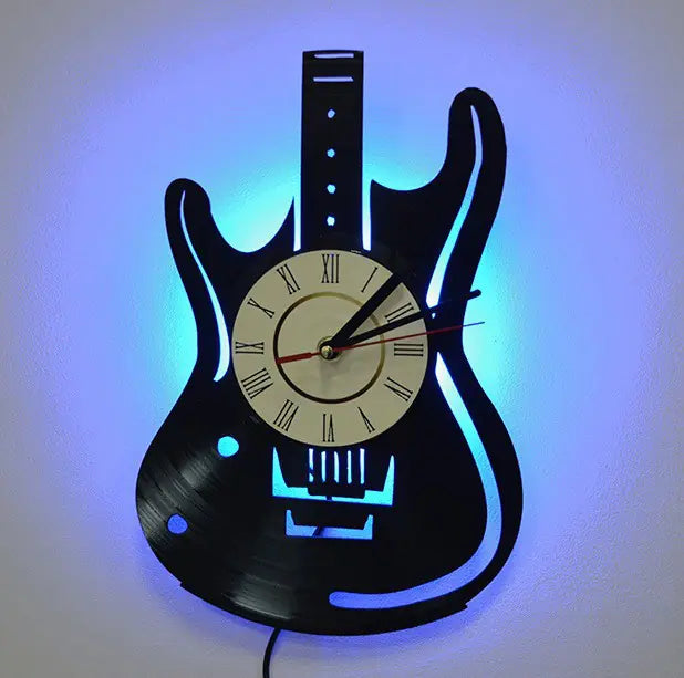 Vinyl Clock - Music Instrument Series Wall Decor