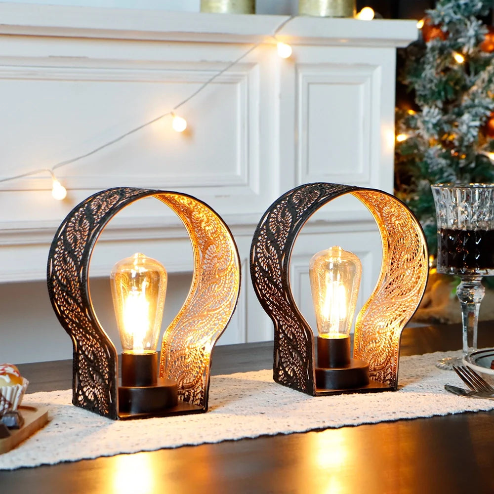 Set of 2-7"H Wall Sconce Battery Operated Lamps