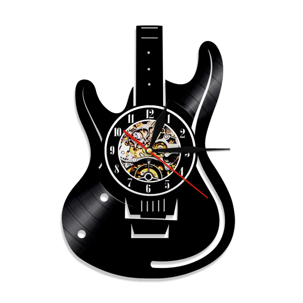 Vinyl Clock - Music Instrument Series Wall Decor