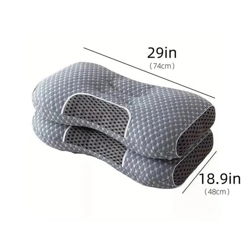 3D Knitted Cotton Massage Pillow – Soft, Breathable Neck Support Cushion