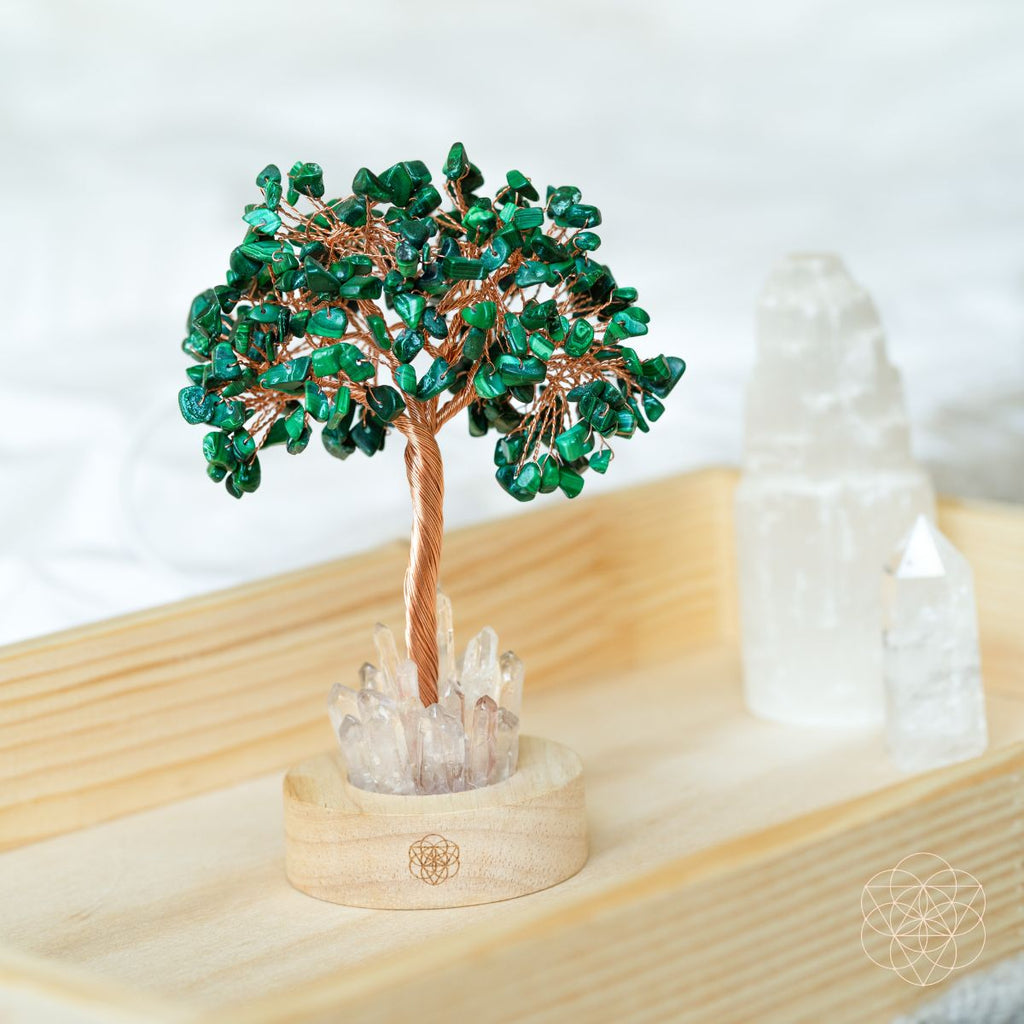 Unwind - Malachite Tree Lamp