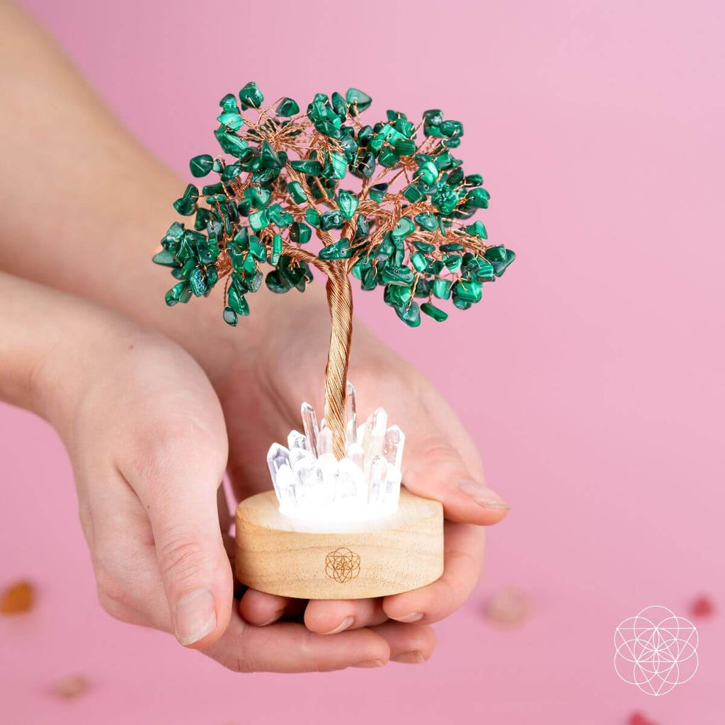 Unwind - Malachite Tree Lamp