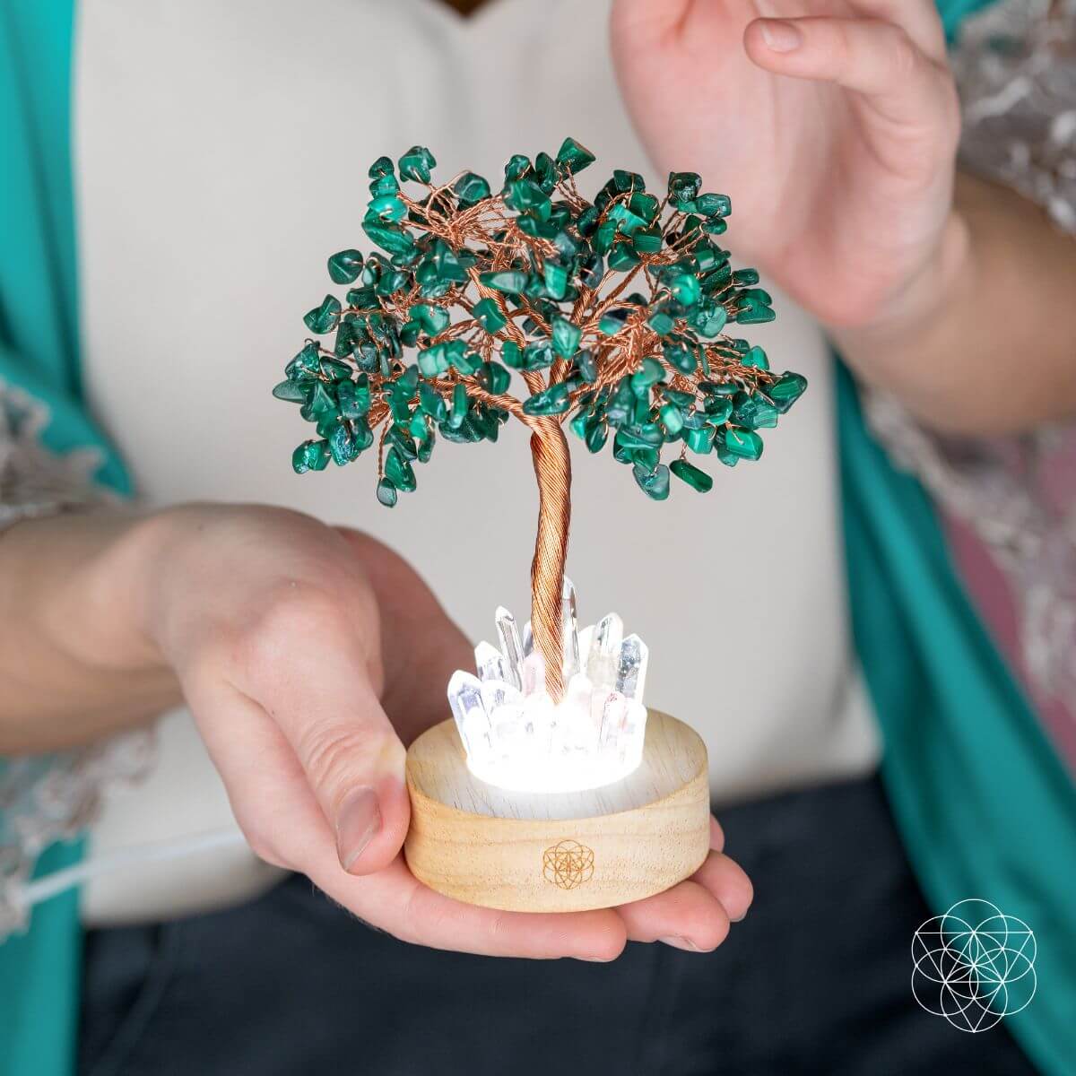 Unwind - Malachite Tree Lamp