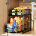 Under Sink Organizer, 2-Tier Pull Out Cabinet Organizer, Metal